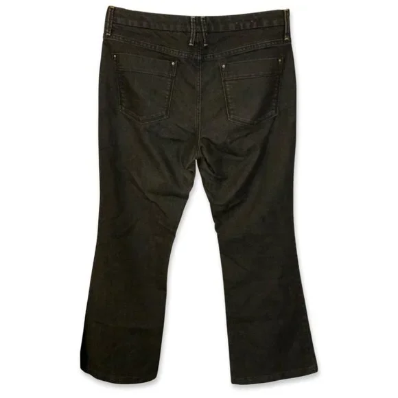 Banana Republic Wide At Waist Adjustable Pocket Button Zip Women 10 R Black - Picture 3 of 9